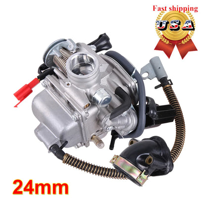 GY6 150cc 24mm Carburetor for Taotao Sunl Tank Roketa ATV Moped Gokart