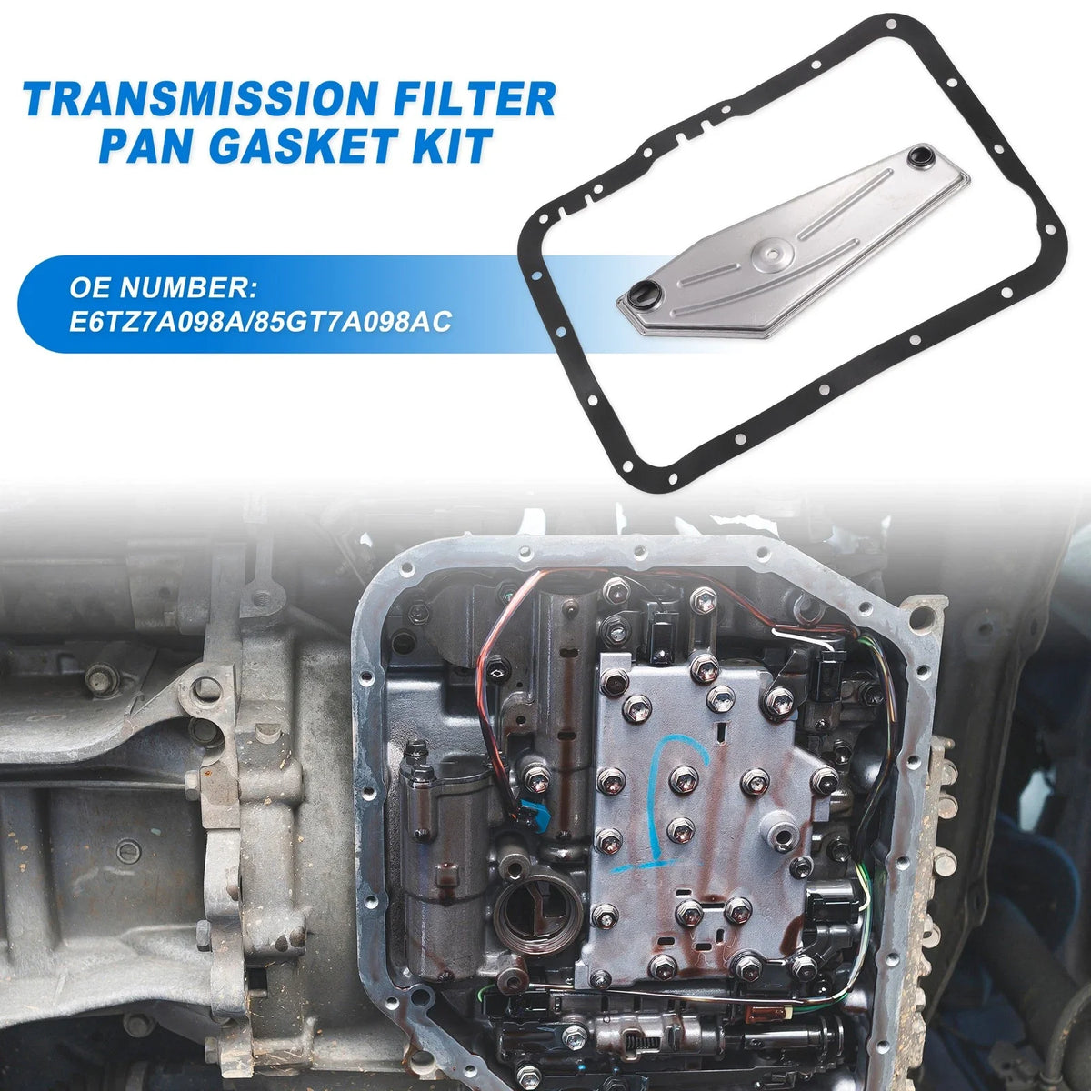 A4LD-E Transmission Filter Oil Pan Gasket Kit for Ford (E6TZ7A098A)