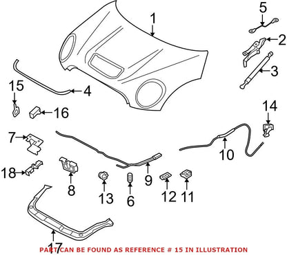 Hood Latch Bracket for BMW 51237008756 (2010-2019)