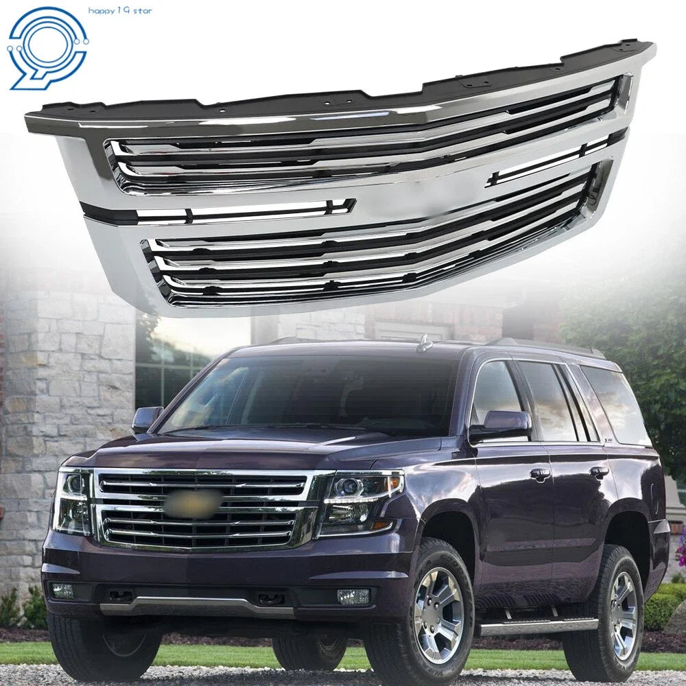 Chrome Front Upper Grille for Chevy Tahoe/Suburban LTZ (2015–2020)
