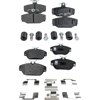 4-Pack Semi-Metallic Brake Pads for Volvo 960 (1992 to 1997)