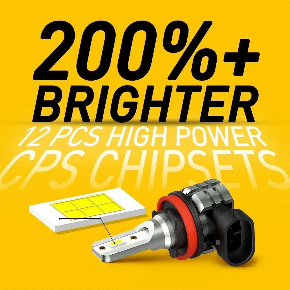 AUXITO H11 LED Headlight Bulb Pair (4000LM, Low Beam) - 2X