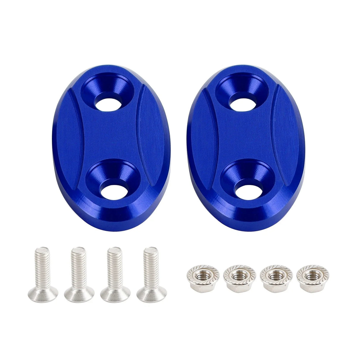 Mirror Block Off Plates in Blue for Yamaha YZF-R1 2007-2014