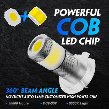 LED Fog Light Bulbs Kit - H7 30W 6500K for NOVSIGHT (2 Pack)