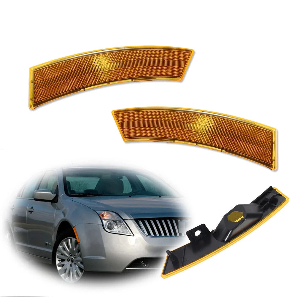 Amber Front Bumper Side Marker Lights for Mercury Milan (2010–2012)