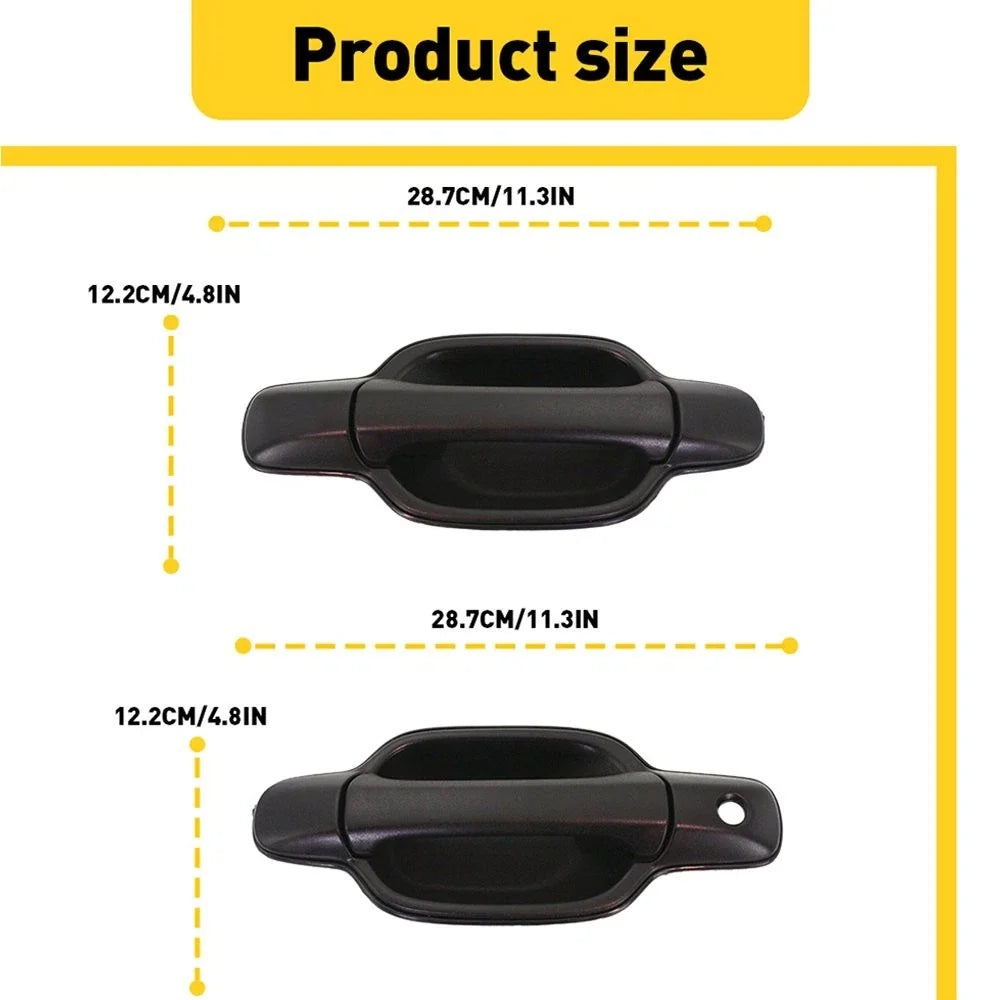 Rear Exterior Door Handle for Chevrolet Colorado/Canyon (2004–2012) - Black