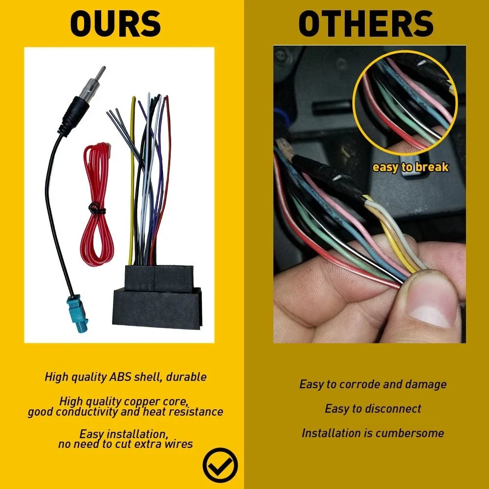 Radio Wiring Harness with Antenna Adapter for Chrysler Jeep Models
