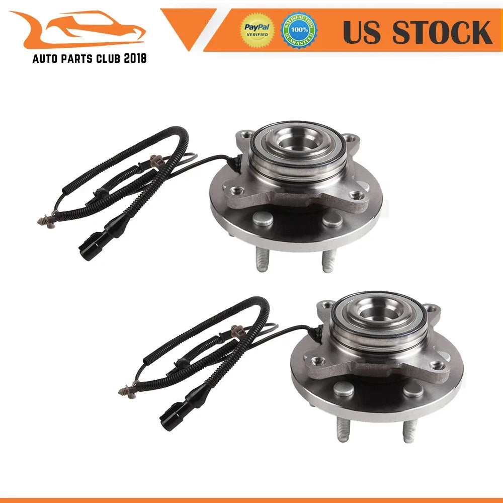 2 Front Wheel Hub Bearings for Ford Expedition (2007–2010) Lincoln Navigator 2WD