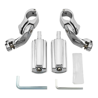 1-1/4" Motorcycle Short Highway Engine Guard Footpegs for Harley Touring