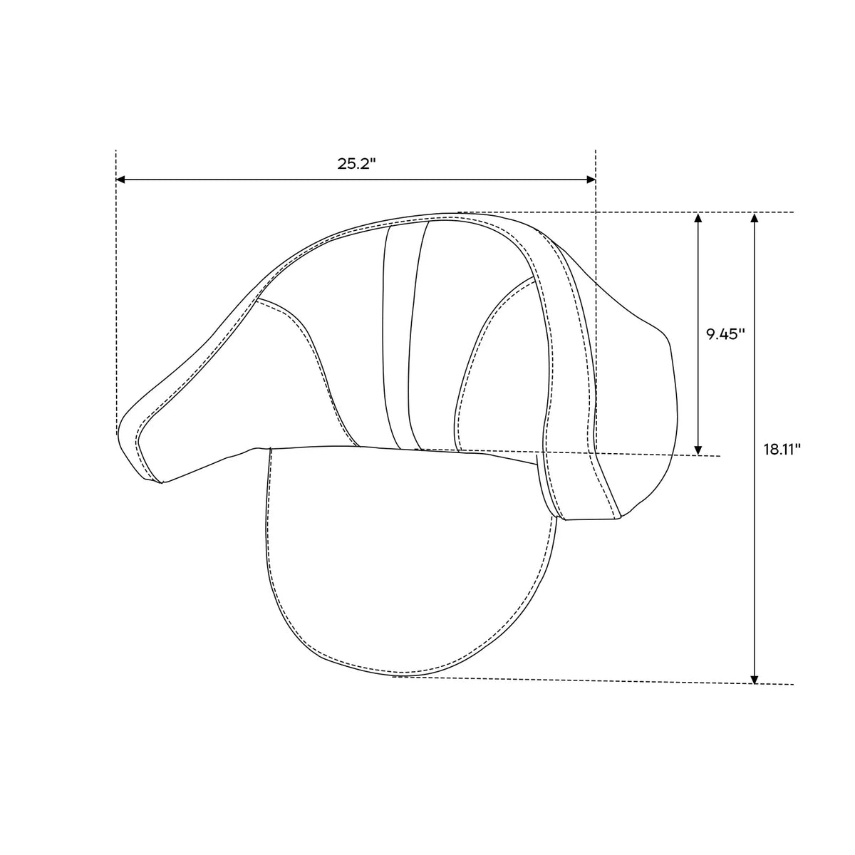 Backrest for Harley Touring Model Road King (1997–2013)