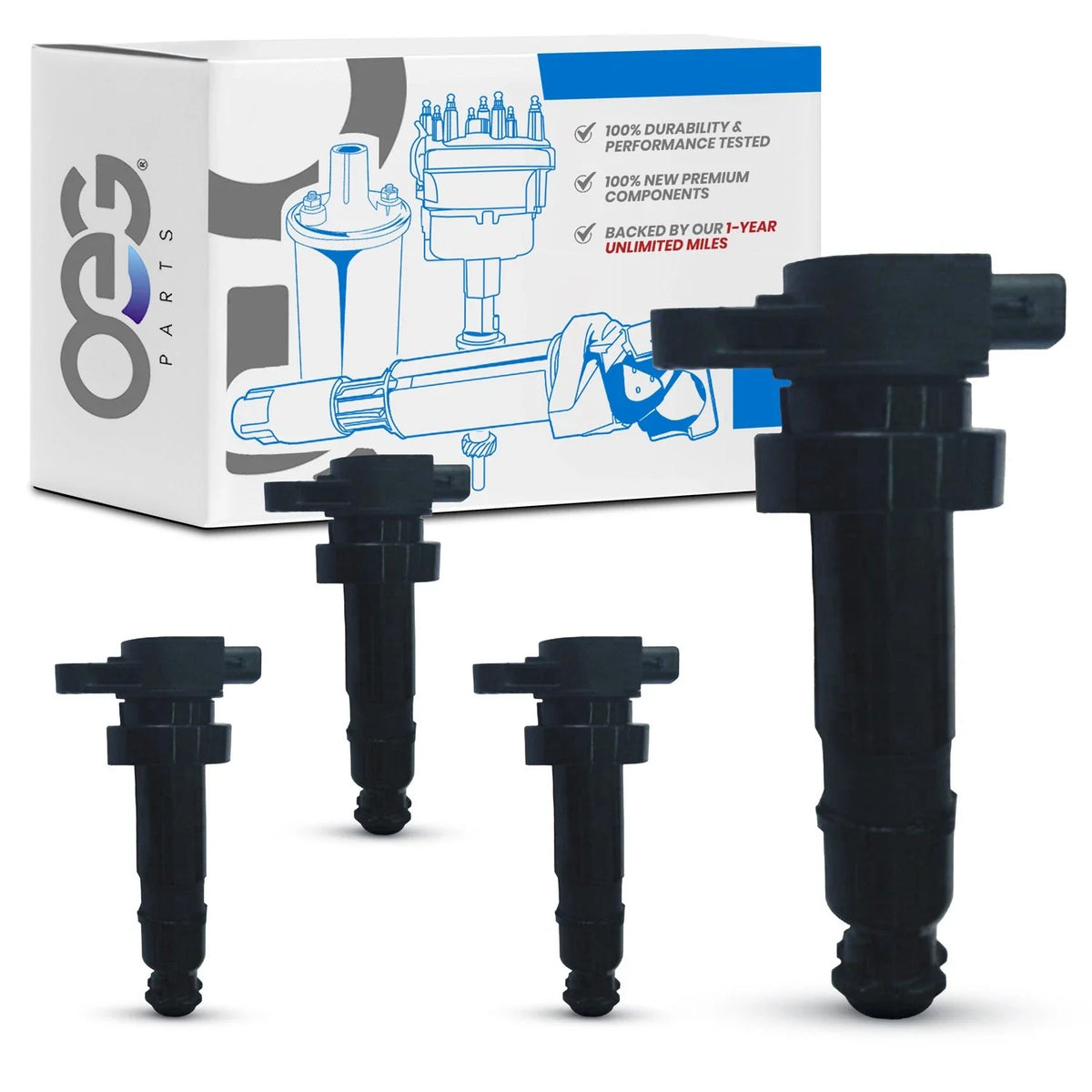 Set of 4 Ignition Coils for Hyundai i30 (2007–2011)