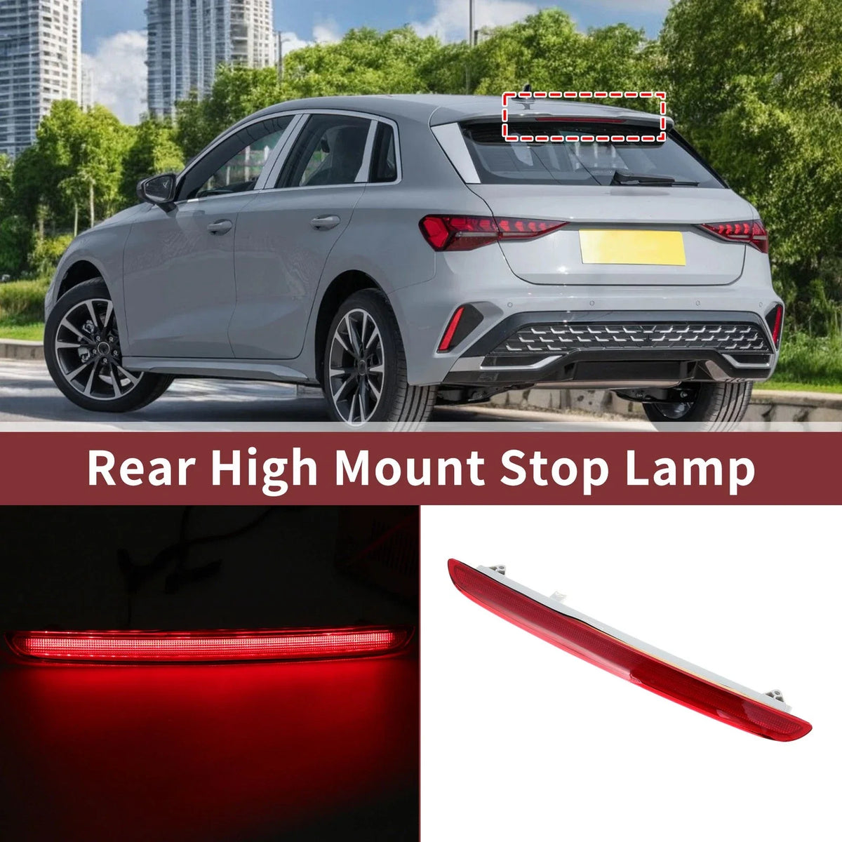Red LED Third Brake Light for Audi A3 S3 RS3 8P (2004–2013) No. 8P4945097A