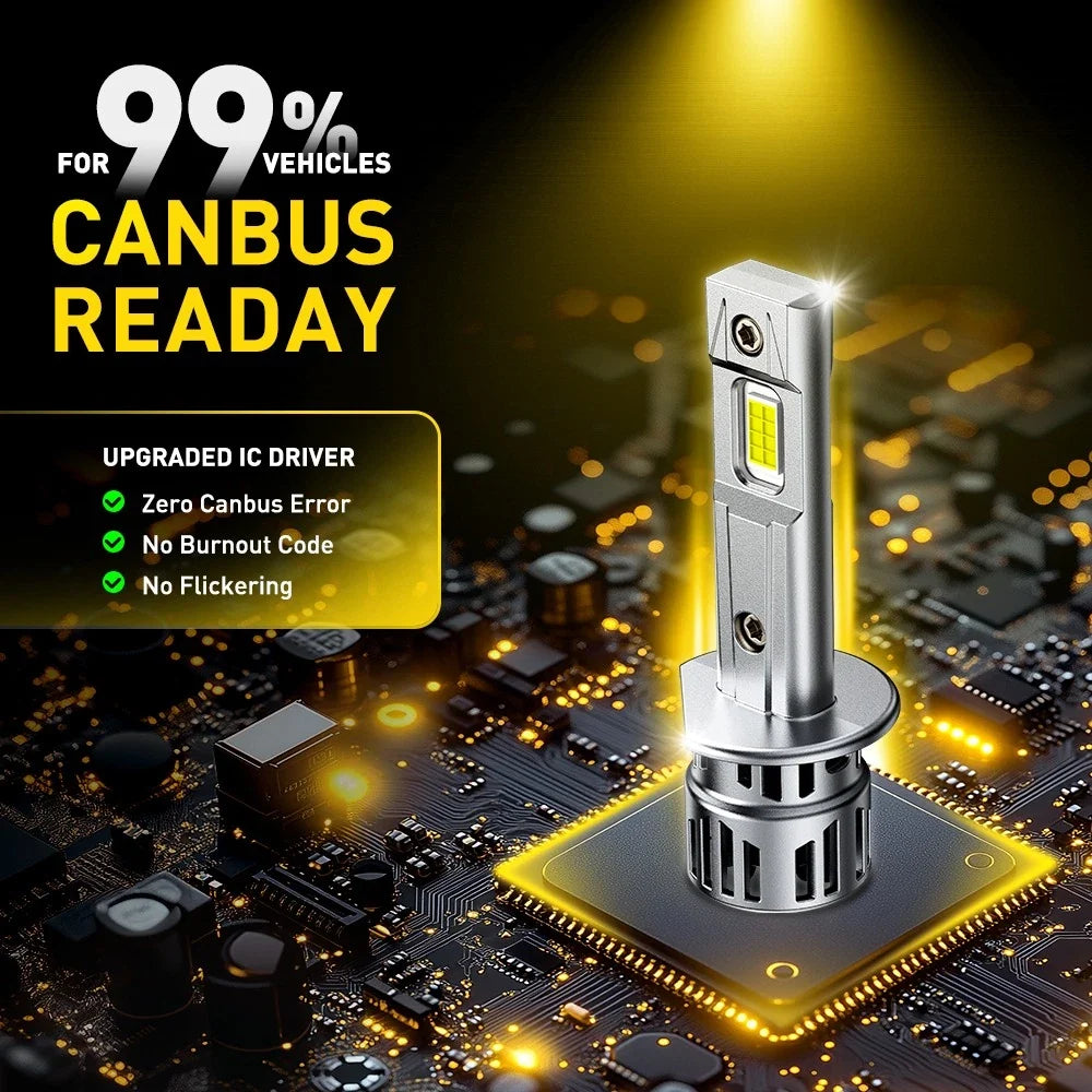 80000LM H1 LED Headlight Bulb Kit by AUXITO 6500K