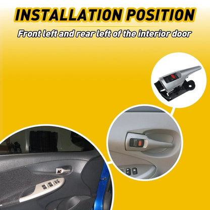 Left Inner Door Handle Black/Silver K for Toyota Corolla 2009-2013