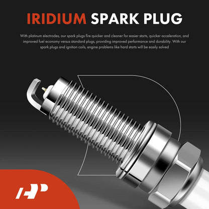 4 Ignition Coils and Iridium Spark Plugs for Honda Civic 2012-2015