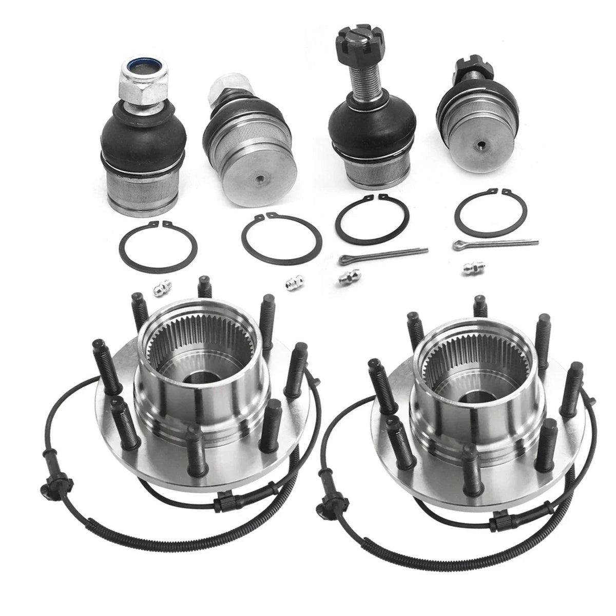 Ball Joints & Wheel Hub Kit w/ABS for Ford F-250 F-350 Super Duty (1999–2016)