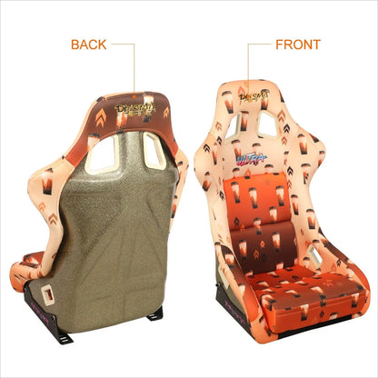 Universal Fit Fixed Back Racing Seat - NRG FRP-302-BOBA Brown Sugar