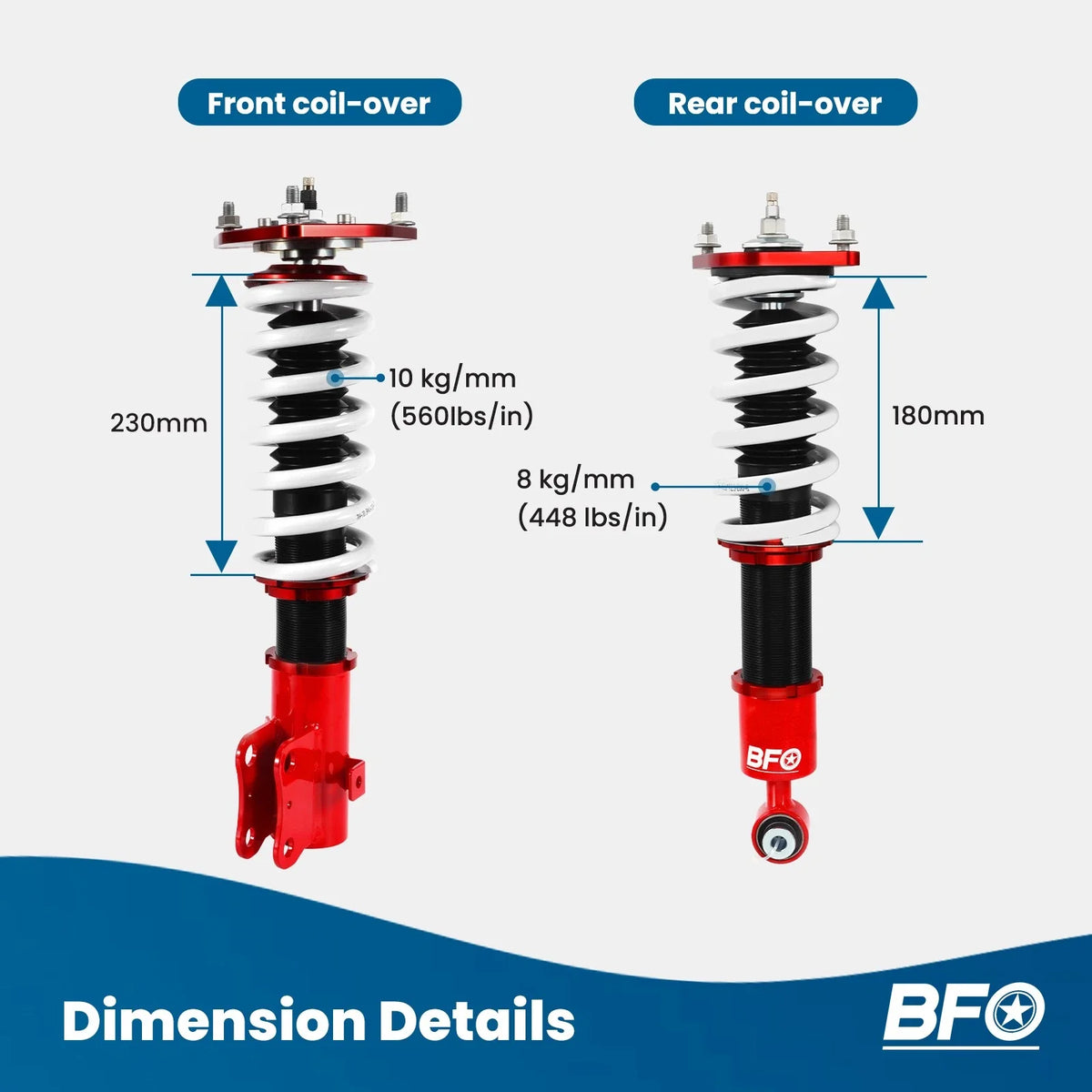 Adjustable Damper Coilover Kit by BFO for 2009–2013 Subaru Forester