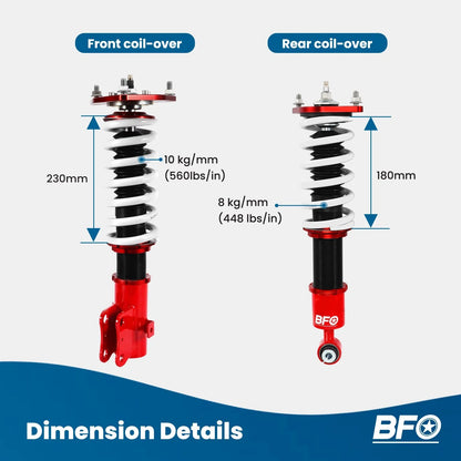 Adjustable Damper Coilover Kit by BFO for 2009–2013 Subaru Forester