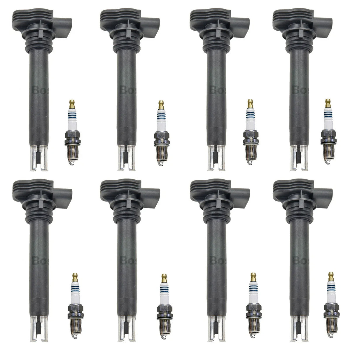 Set of 8 Ignition Coils & Iridium Spark Plugs for Audi R8 RS5 RS6 (2007–2021)