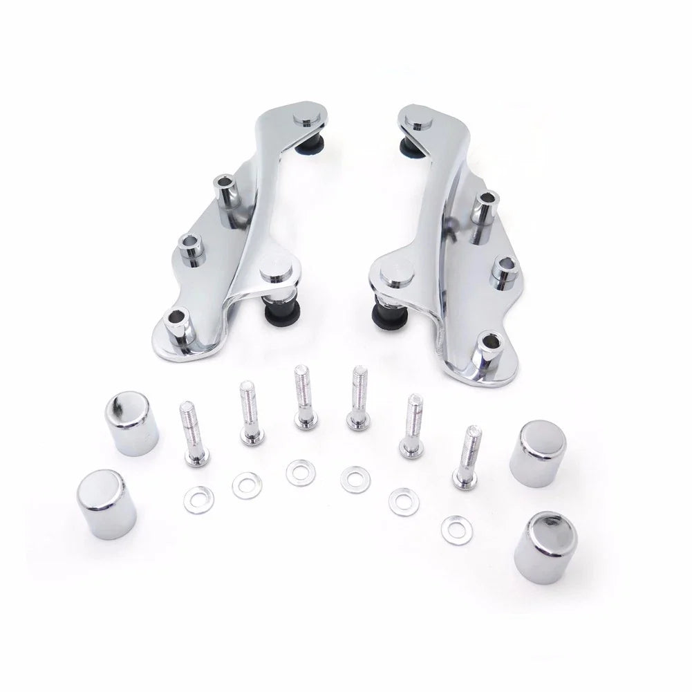 Chrome 4-Point Docking Hardware Kit for Harley FLHR FLHT Touring 2009-2013