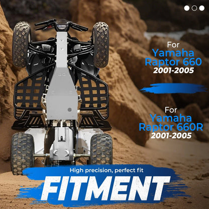 Skid Plate for Yamaha Raptor 660 660R - Chassis Glide & Swingarm (2001-2005)