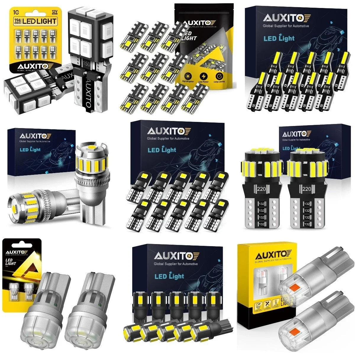 AUXITO T10 LED License Plate Light Bulb for Multiple Models (168 2825 194)