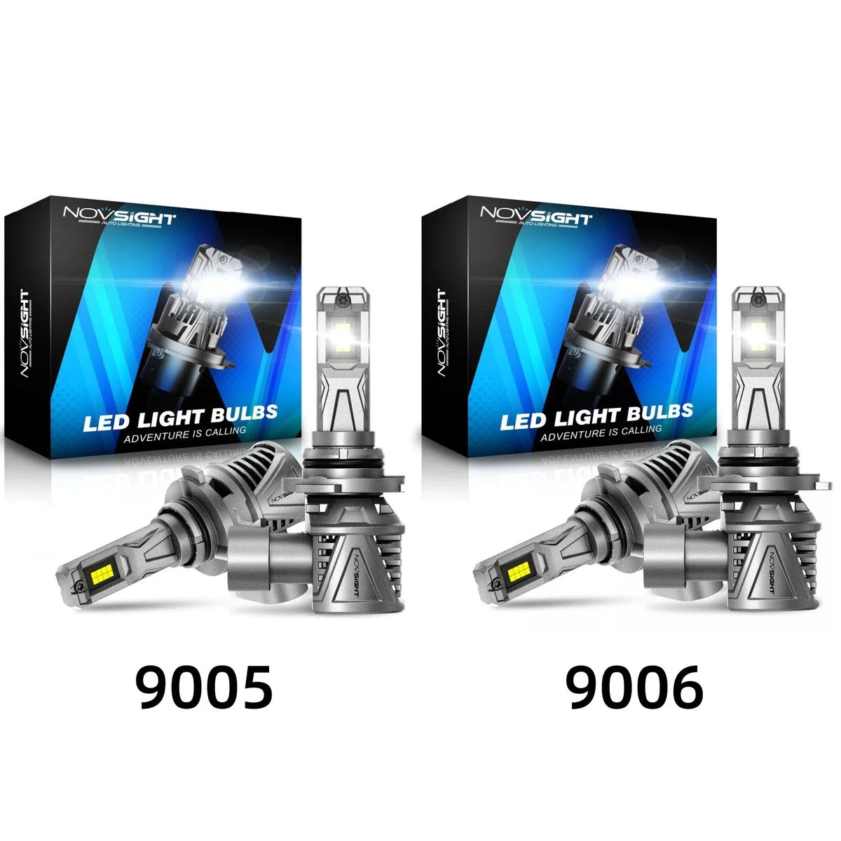 LED Headlight Bulbs Kit 9005+9006 for NOVSIGHT - 2 Pack (High Low Beam)