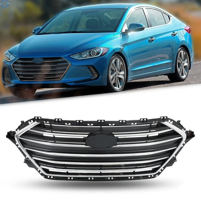 Front Grille Bumper for Hyundai Elantra 2017-2018 with Chrome Trim