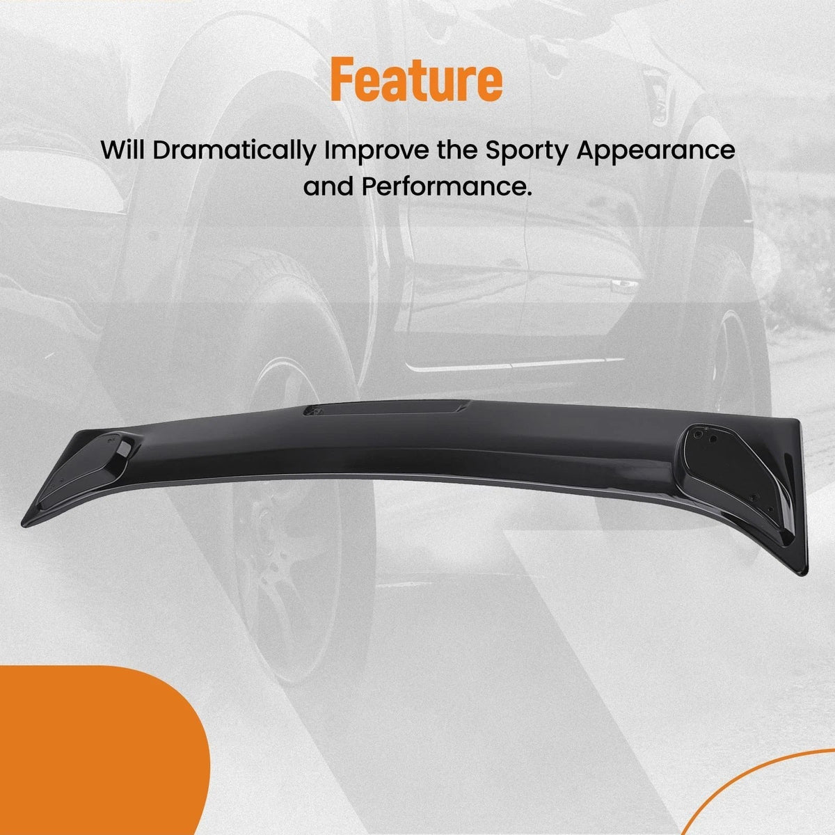 Rear Wing Spoiler LED for Toyota Corolla (2003-2008) - Black Finish