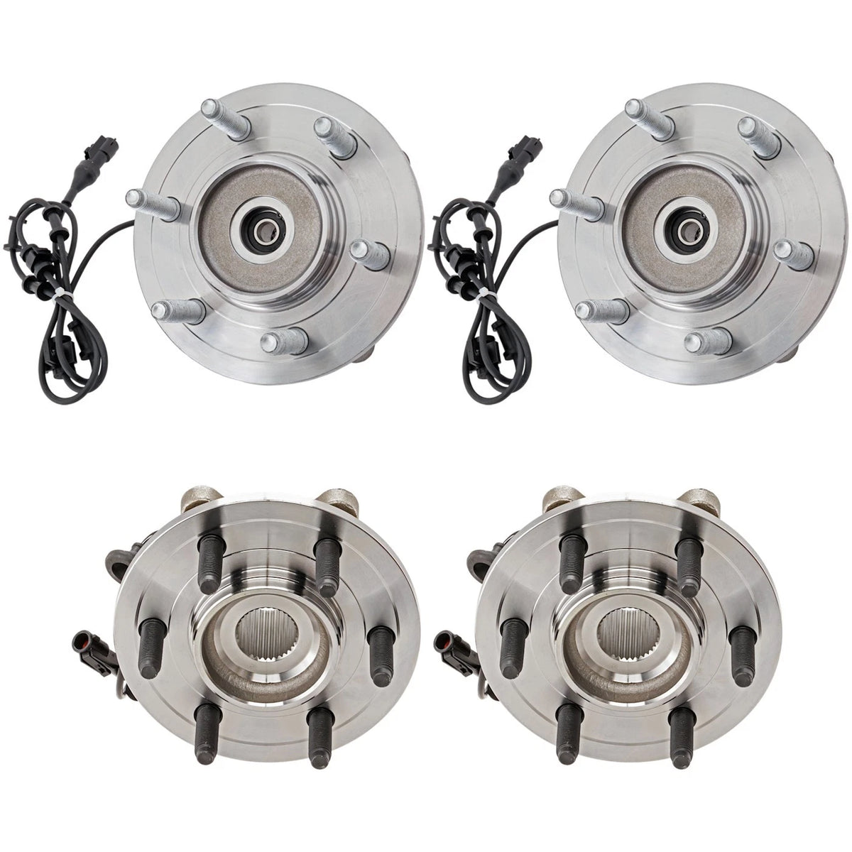 Set of 4 Wheel Hubs for 4WD 4X4 (Front & Rear, Driver & Passenger Side)