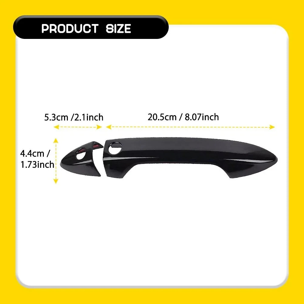 4-Piece Gloss Black Door Handle Covers for Honda Ridgeline (2016-2022)
