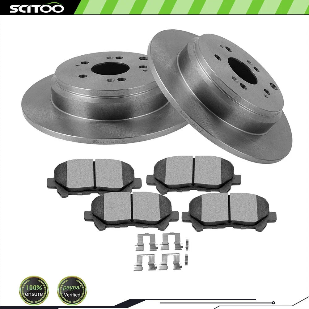 Rear Brake Rotors and Pads Set for Honda Odyssey Acura MDX ZDX Pilot 2007-2015