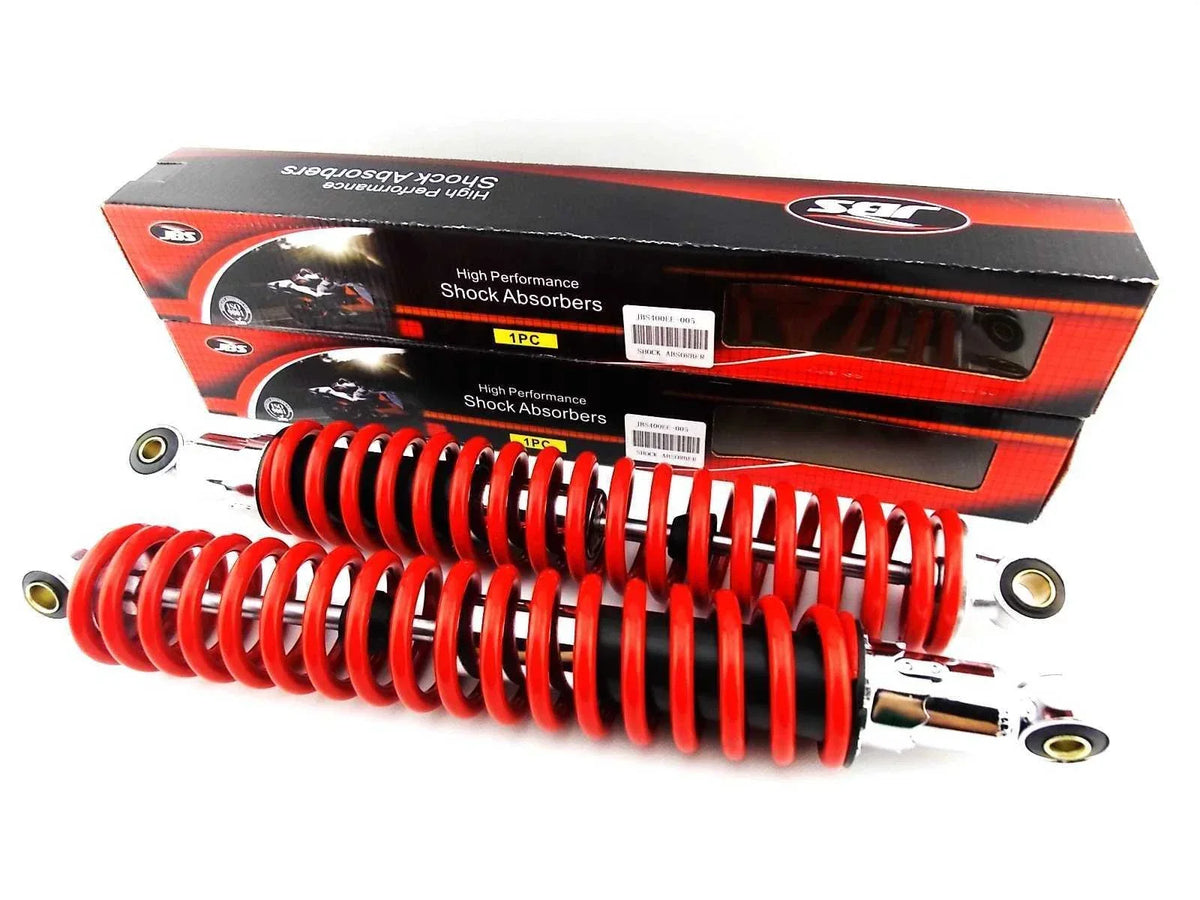 Rear Shock Absorbers 400mm Red/Chrome for Honda XL100S