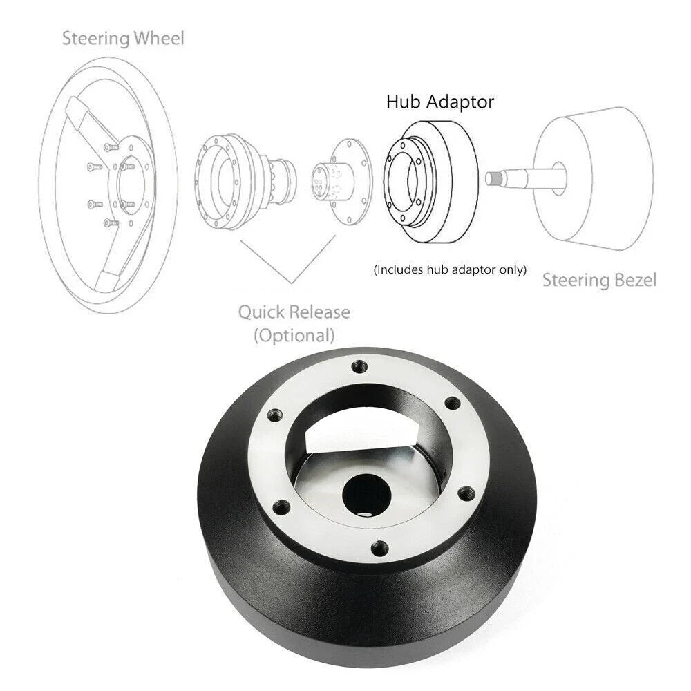 Steering Wheel Hub Adapter 6 Bolt Quick Release for Honda Civic 2001-2011