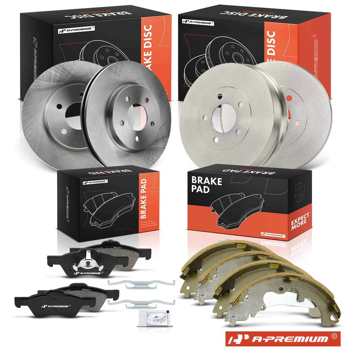 Disc Brake Rotor Pads & Drum Shoes for Ford Escape (2008–2010)