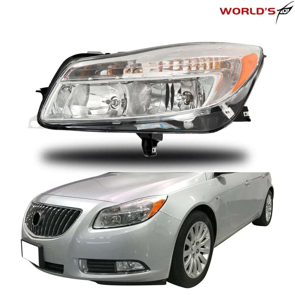 Headlight for Buick Regal (2011–2013) Halogen Chrome Housing Left Side