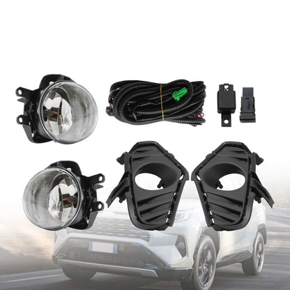 Front Fog Lights - Halogen Bumper Lamps for Toyota RAV4 (2019-2023)