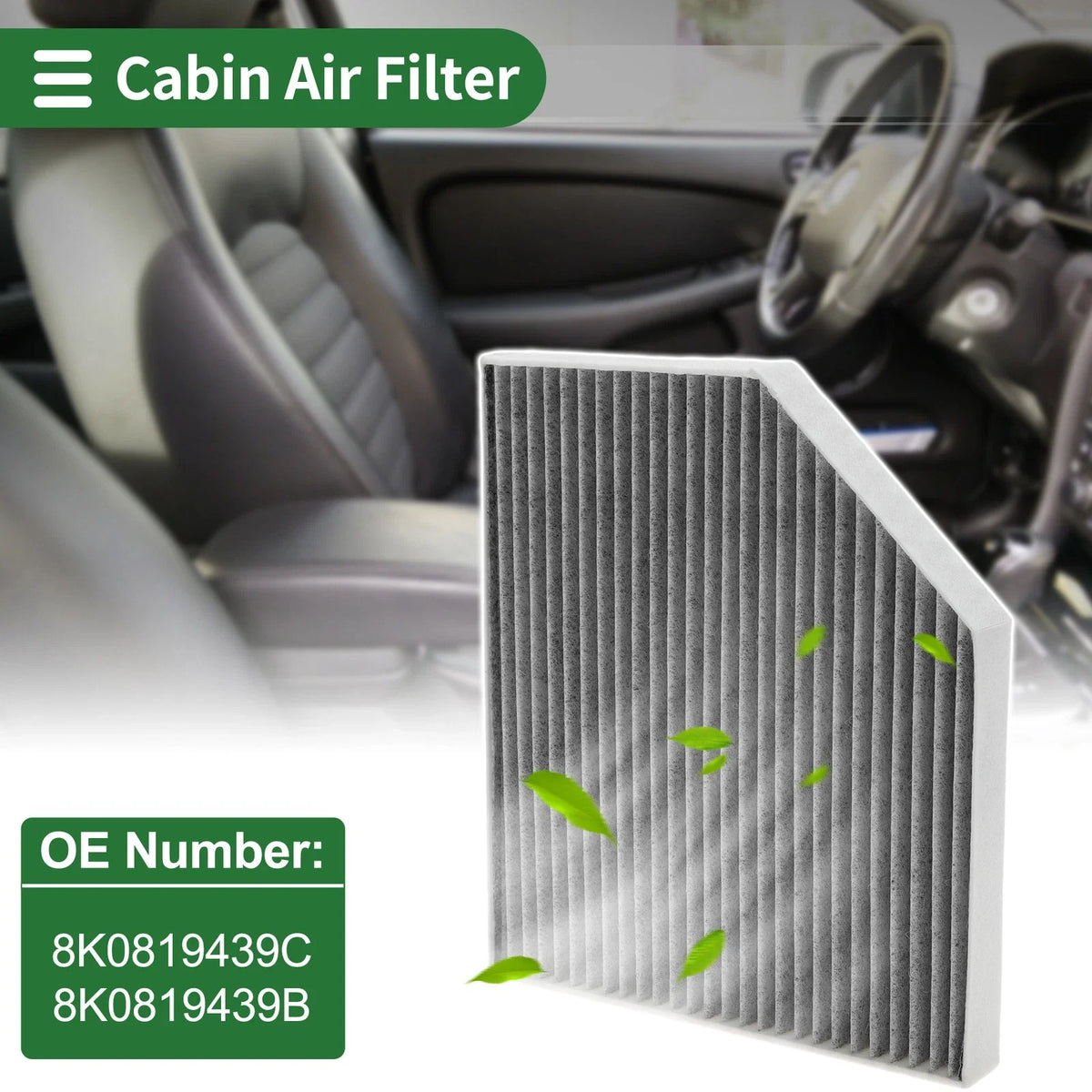 Cabin Air Filter for Audi A4 Allroad B8 (8KH) (2011–2016) 8K0819439C