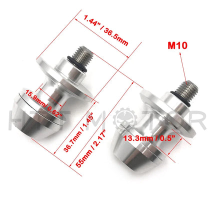 Swingarm Spools Sliders CNC for Universal Motorcycle (10mm)