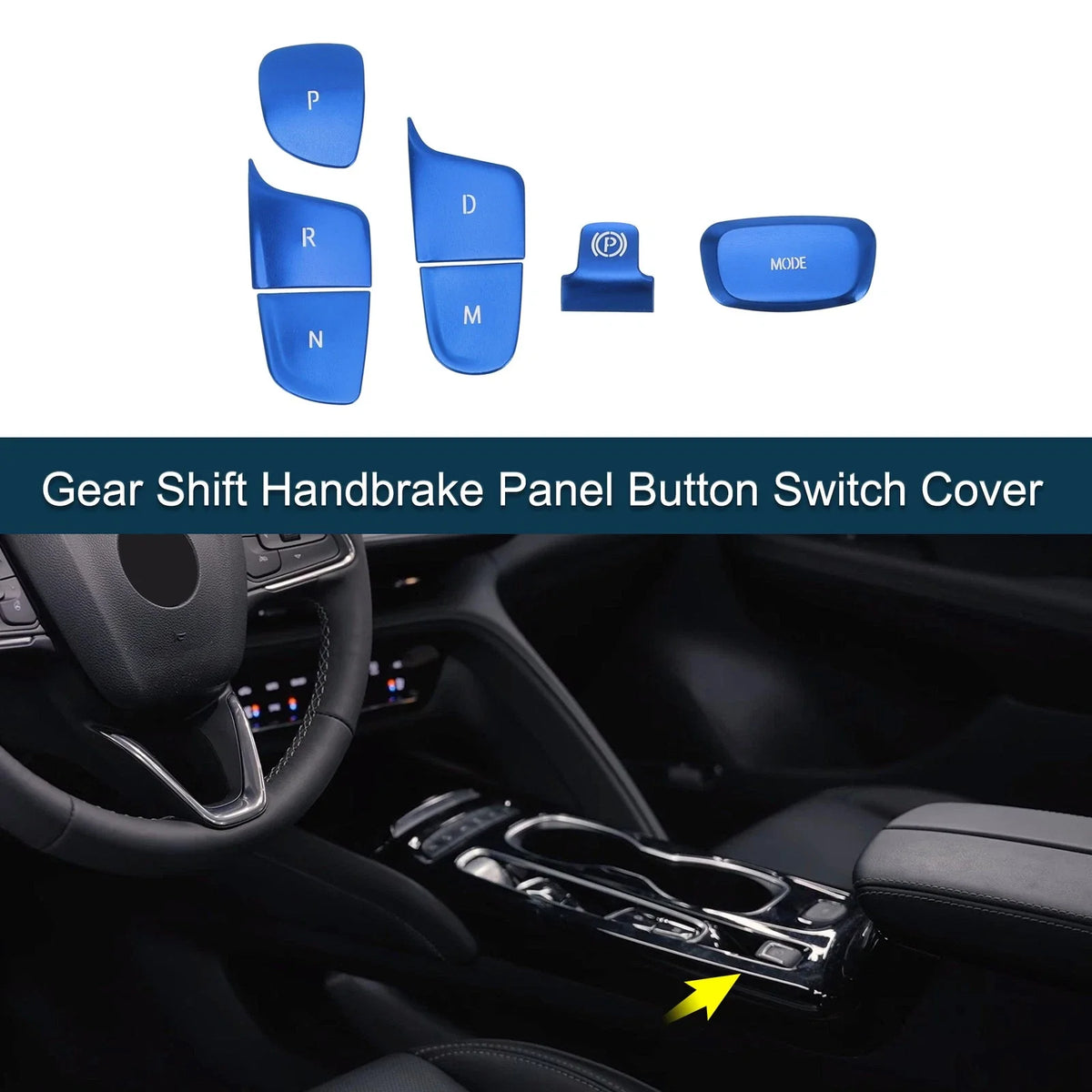 Set of 1 Gear Shift Handbrake Panel Button Switch Cover for Buick Envision (2016–2023)