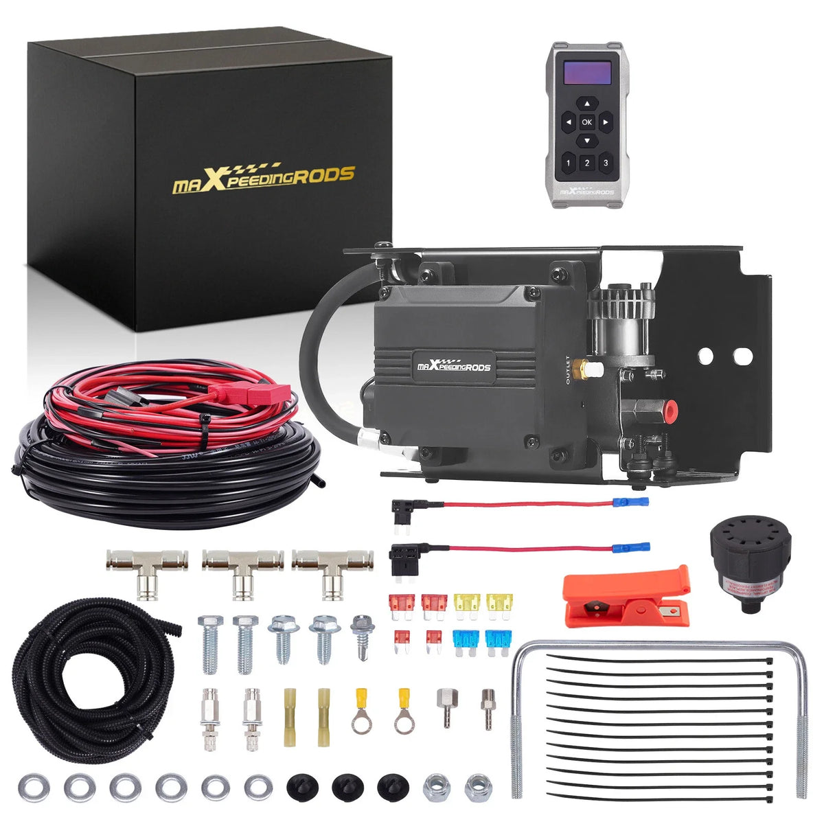 Air Spring Bag Set with Wireless Compressor for 2007–2018 Chevy 1500