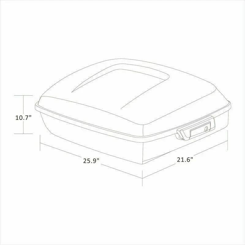Trunk Backrest Pad Mount Rack Plate for Harley Electra Glide (2009–2013)