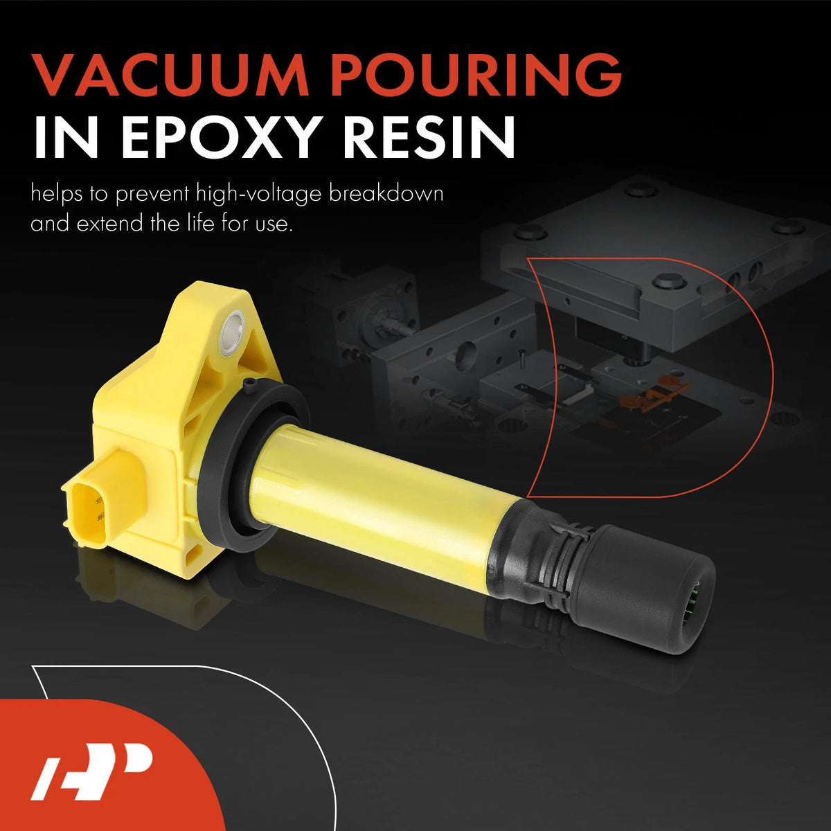 Ignition Coil Packs Set of 4 for Honda Civic (2006-2011) - Yellow