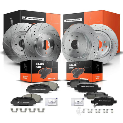 Drilled Rotors & Brake Pads for Nissan Maxima (2009–2014, 2016–2017)