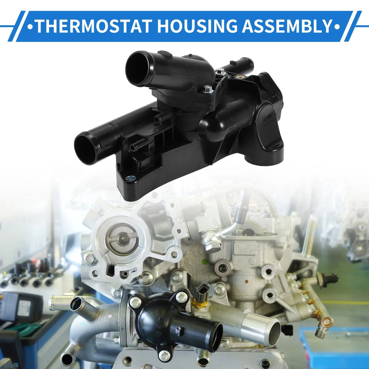 Thermostat Housing Assembly with Sensor for Kia Rondo (2008–2010) 256002G600