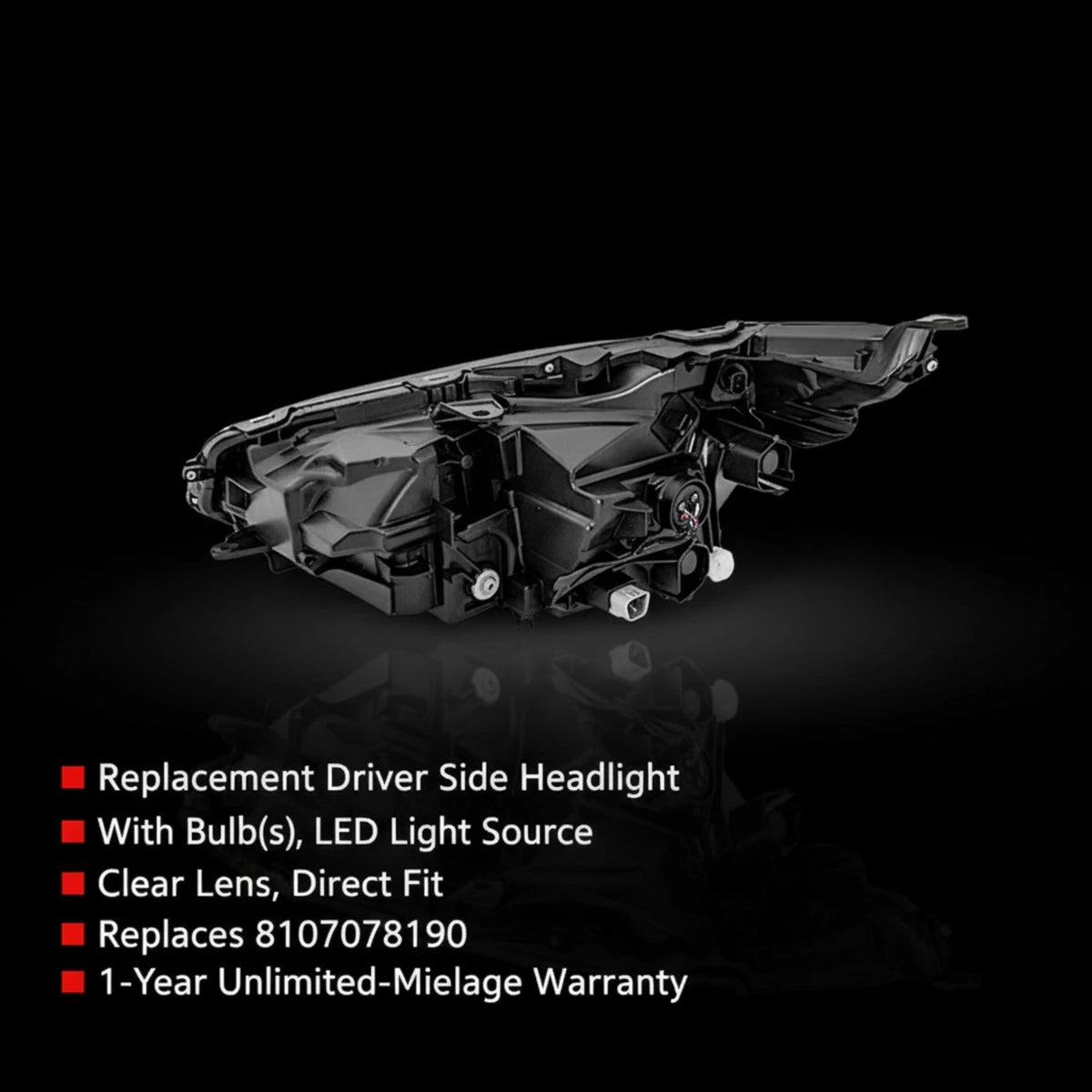 Headlight for Lexus NX300h (2018–2021) Driver Side 8107078190