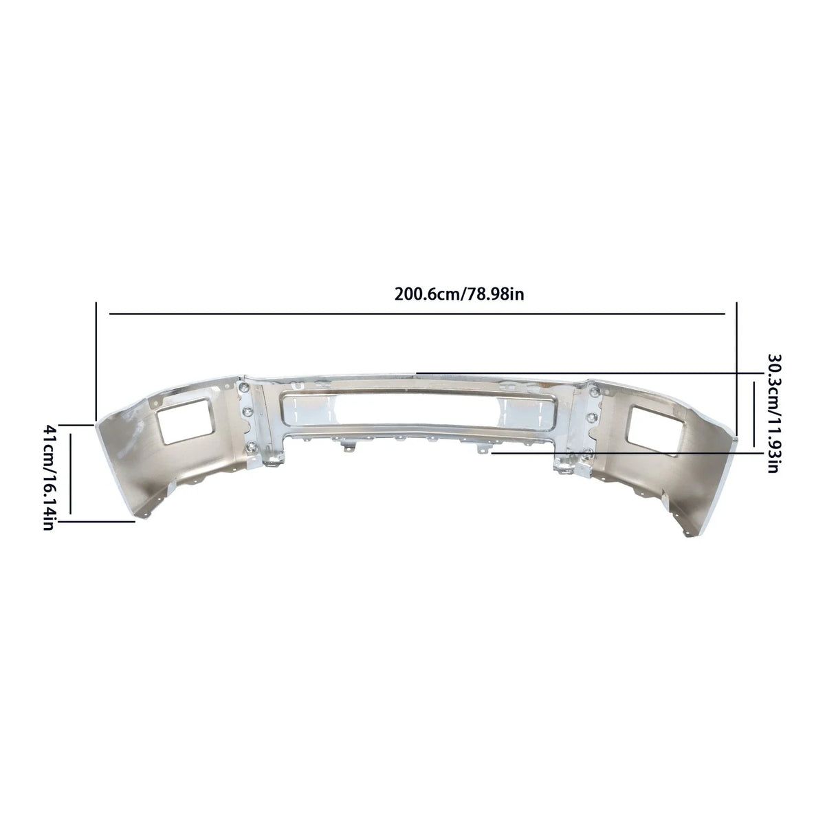 Steel Front Bumper for Chevy Silverado 2500 3500 (2015–2019) W/o Sensor Holes