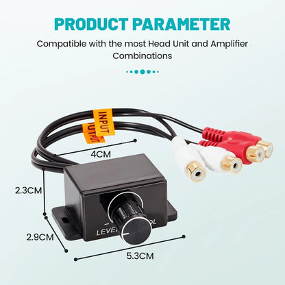 Remote Volume Control Rotary Knob RCA Level for Car Audio Amplifiers
