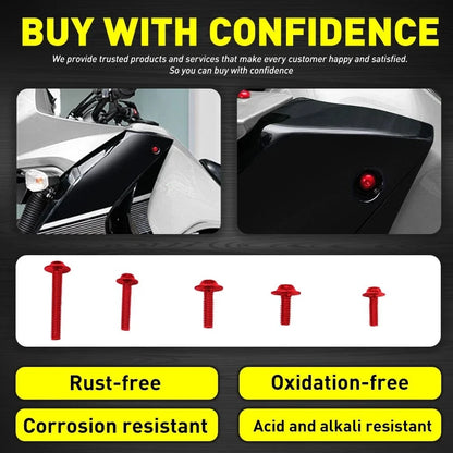 Fairing Bolt Kit - Aluminum, Red for Honda CBR600RR (2005-2006)